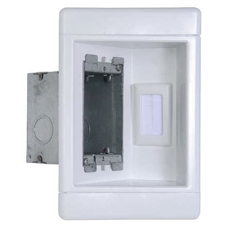 exterior tv electrical box|recessed outlet box home depot.